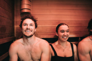 3 people enjoying an infrared Sauna at P3 Recovery