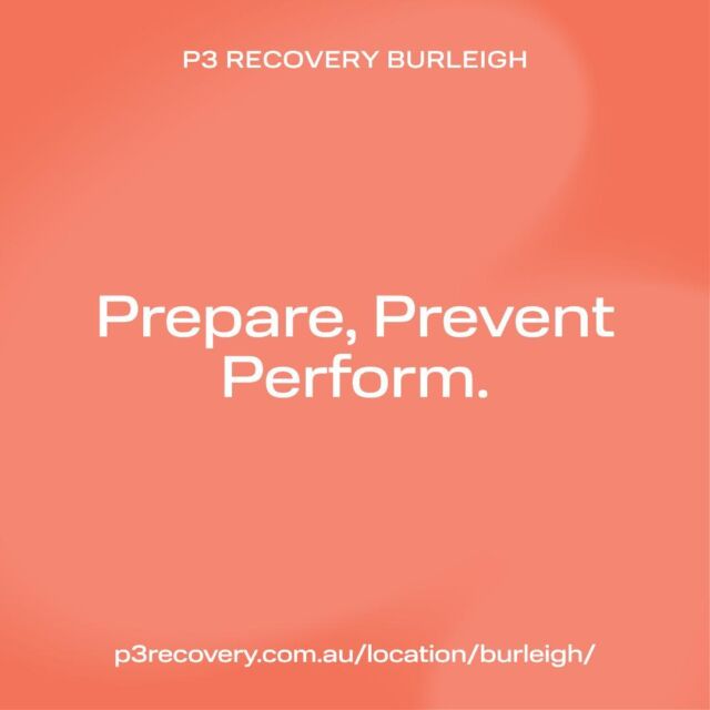 Our "why" is shaped by the three P's: Prepare, Prevent, and Perform. We promise to assist you in achieving everything you are capable of, guiding you through the journey of readiness, injury prevention, and optimal performance. #p3recovery #burleigh