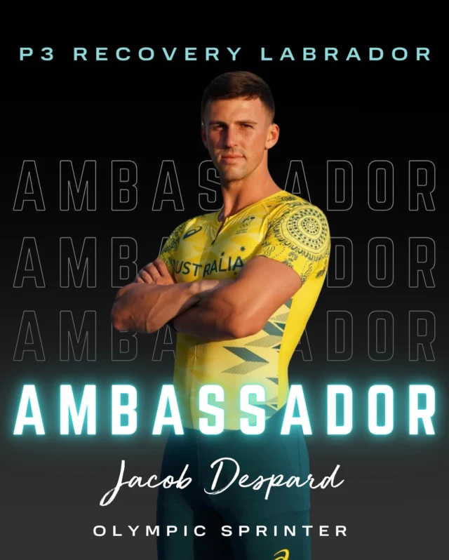 Big news! 🔥 @jacobdespard is officially joining the P3 Recovery Labrador family as our newest Athlete Ambassador.
An Olympic 100m & 200m sprinter with explosive power and a champion mindset, Jacob knows the value of recovery in reaching peak performance.
We’re excited to support every step of his journey. ⚡️