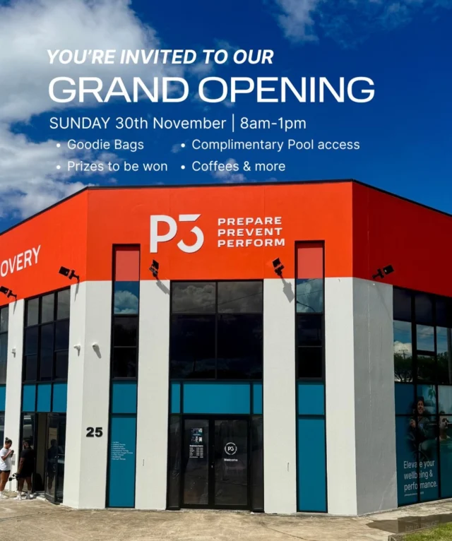 GRAND OPENING, SUNDAY 30th of November! 🥳 Last chance to jump on the Foundation Membership, Open pools, prizes and giveaways to be won! We are so proud and excited to share the amazing centre, and welcome you all into the P3 Community 🔥🧊