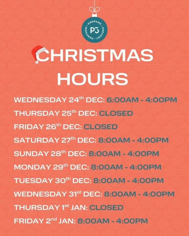 Christmas Hours 🎄. Please note our adjusted business hours for the Christmas Holiday