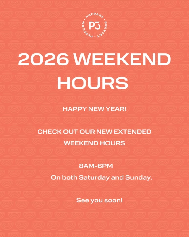 HAPPY NEW YEAR! 🥳 Kick start your new year by taking some time out for YOU!

CHECK OUT OUR NEW EXTENDED WEEKEND HOURS

 8AM-6PM 
 On both Saturday and Sunday.
 See you soon!