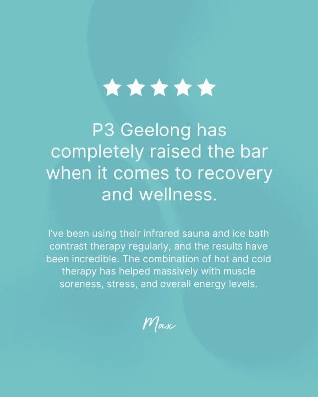 Shout out  to our P3 Recovery Geelong Community!

Thanks for sharing your experiences with us, we love and appreciate your feedback 💙

So grateful to be part of so many recovery journeys.

#geelongrecovery #geelongcommunity #recoveryroutine #wellness #geelongathlete