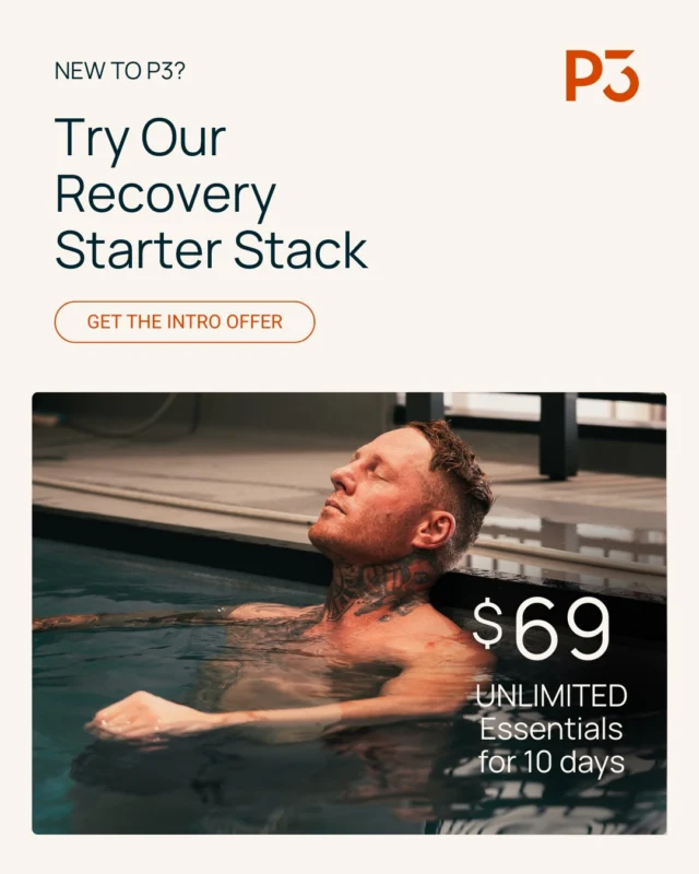 10 Days. One powerful reset. 🔥
Our Starter Stacker at P3 Labrador is here for a limited time only! Stack compression, infrared/traditional sauna & our contrast pools and feel the difference from your very first session. PLUS a free Hyperbaric Chamber session!!! 
Recover smarter. Move better. Perform at your peak. 
Download the App and lock it in!
