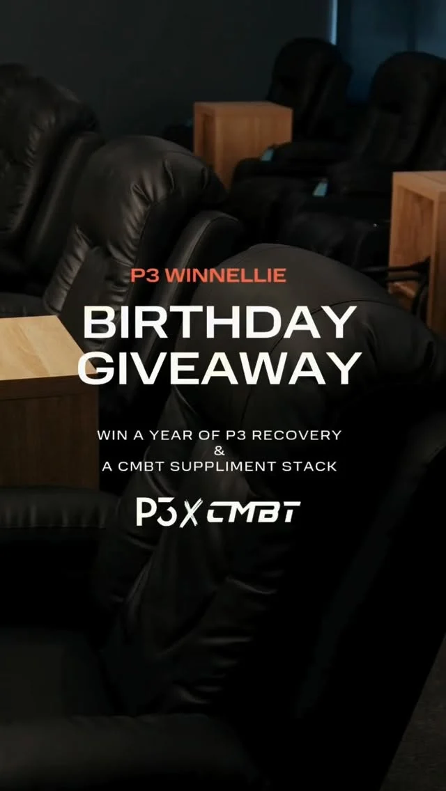 There’s still time to enter our birthday giveaway away. Check out this gift pack from @cmbtnutrition and did we mention ONE YEAR FREE at P3. Say less. Link to enter is in our bio. #giveaway #freerecovery #p3recovery #cmbt