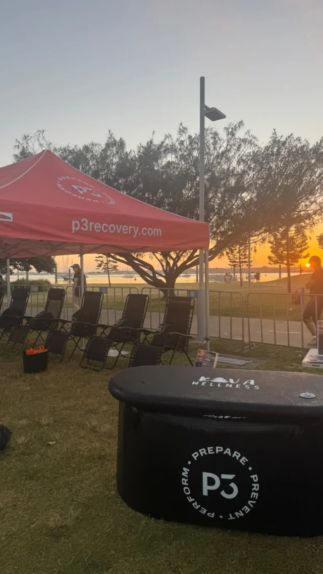The perfect morning for GC TRI @goldcoasttri ☀️😅 P3 looking after all the athletes post event recovery!