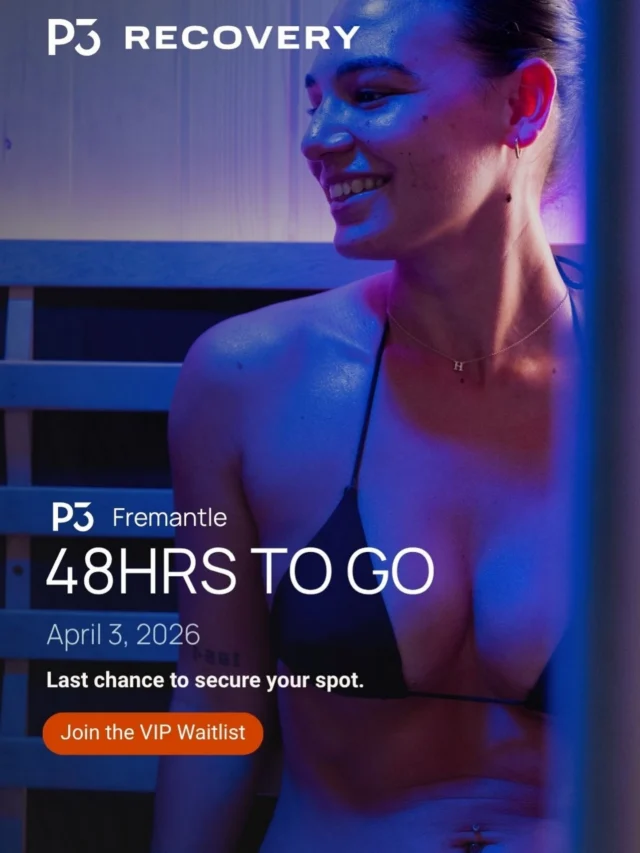 Alright beautiful people! We are 48 hrs away from these memberships dropping. If you haven’t gotten on the waitlist yet. It’s not too late. You will also be notified by SMS and email once you sign up. Once the first hundred go, they are gone. And we will move to foundation two memberships. We are so excited to be bringing the P3 experience to Fremantle. LINK IN BIO to sign up!