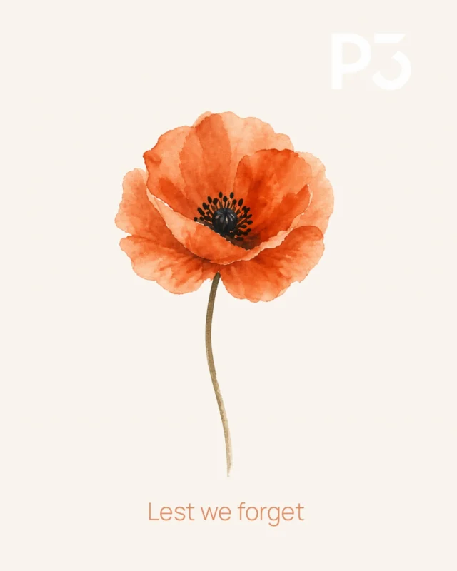 Lest We Forget 🌺

Today we pause to honour the courage, sacrifice, and service of all Australians and New Zealanders who have served, and continue to serve.

ANZAC Day is a reminder of resilience, strength, and the deep sense of mateship that defines our communities.

At P3, we’re grateful for the freedom to gather, to move, to recover, and to support one another — something made possible by those who came before us.

Today, we take a moment to slow down, reflect, and remember.

We honour them.
We thank them.

Lest we forget.