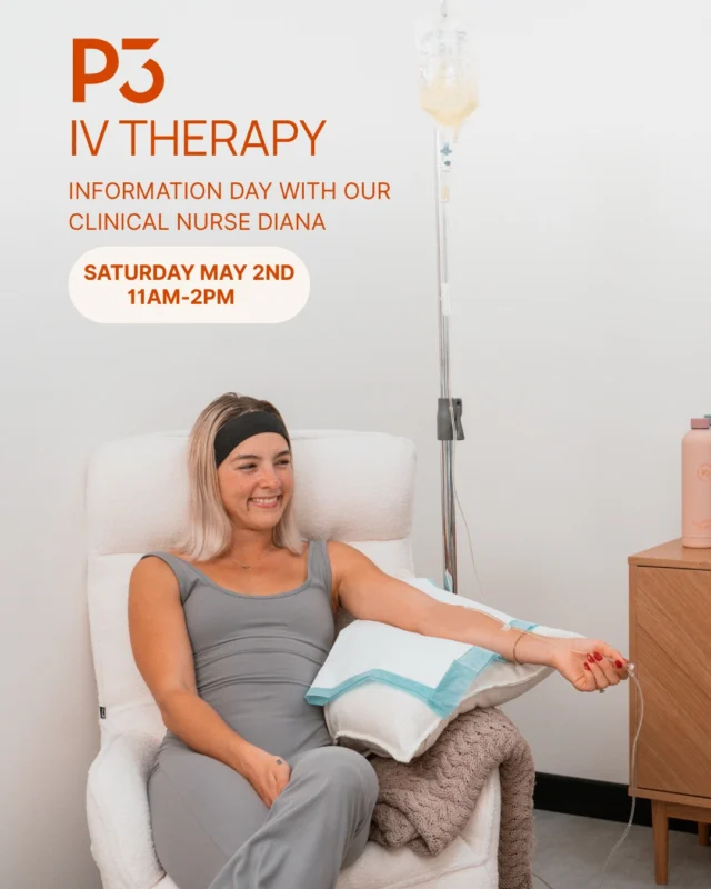 Curious about IV drip therapy? 💧

Join us for our Information Night this Saturday 2nd May, 11am–2pm at P3 Recovery Richmond. We’ve just launched IV drip therapy at our recovery centre and would love to share what it’s all about!

Come down, have a chat with our IV Nurse Diana, and enjoy some tea and coffee while you learn how this therapy could support your recovery and wellbeing!

Can't wait to see you there 🧡