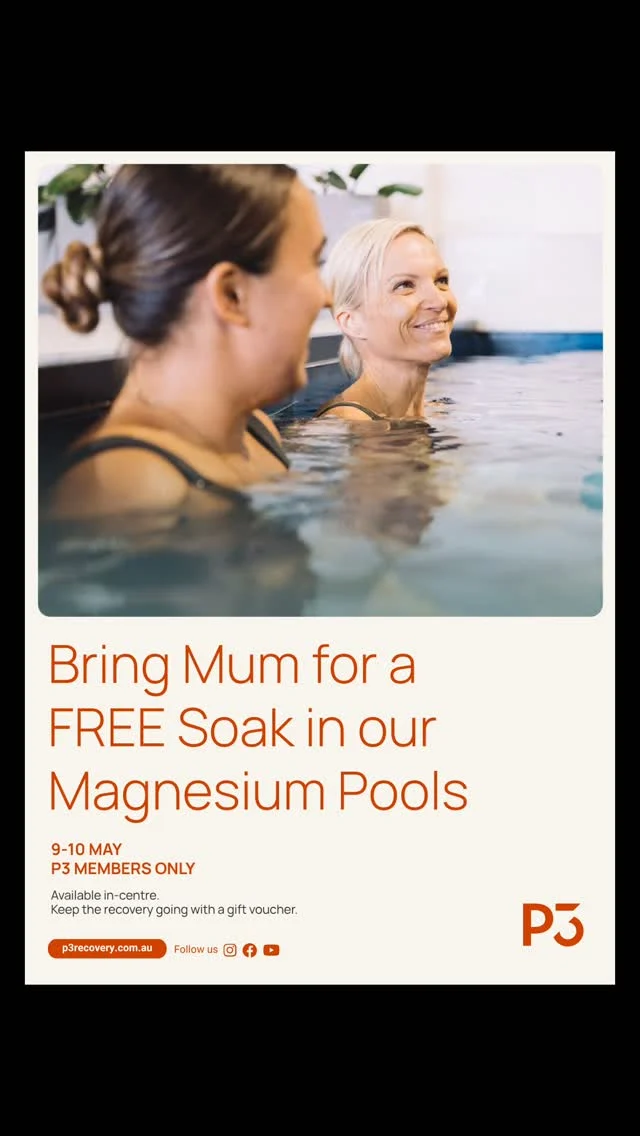 Calling all members, calling all mums. Bring them in & treat them to a soak, you know they deserve it. 

May 9-10 
Members Only 

#recovery #p3recoveryportmelbourne #membersonly #comingsoon #mothersday