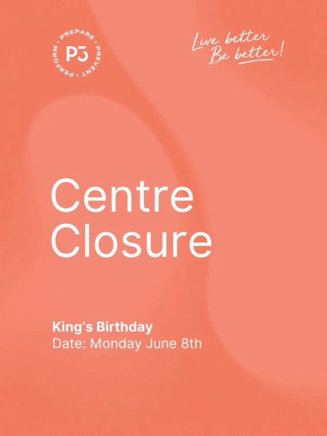 Long Live the King! Hey P3 Richmond Crew, just a reminder that the centre will be closed Monday the 8th of June. Enjoy your long weekend, normal trading hours from Tuesday the 9th of June 🫶🏼