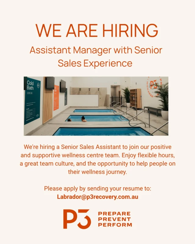 We are hiring and experienced Senior Customer Service Assistant - apply via email to Labrador@p3recovery.com.au