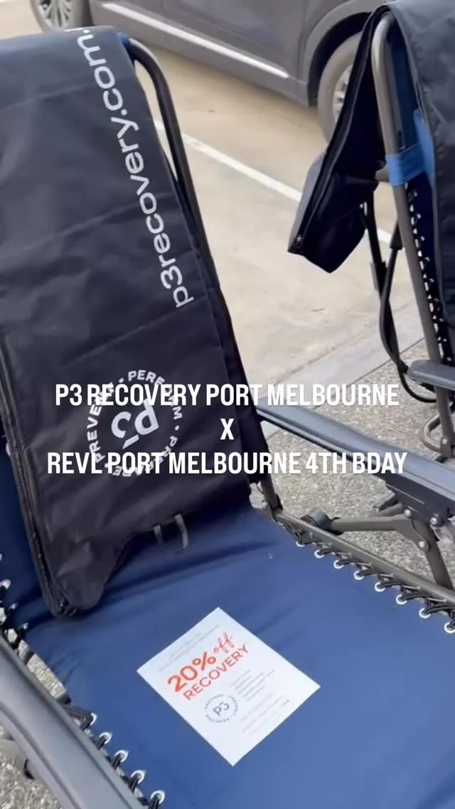 WEEKEND RECAP INCOMING: Our compression boots went on a field trip, where did they go you ask? 
Well....

We got to celebrate @revl.training.portmelbourne turning 4! Everyone smashed a workout and then smashed their recovery with the help of us! Hititng 4 years wouldn't be possible without all of the amazing people that make these communities what they are. This milestone is for you all 💪🏼

We also got to hang out with the crew down at @the.morningdrop they moved and grooved and recovered the P3 way. Name a better way to start your Sunday morning!🕺🏼

Do you want to experience recovery the P3 way at your next event? Slide into our DM's and we'll sort the rest. 

#p3recovery #p3recoveryportmelbourne #revltraining #themorningdrop